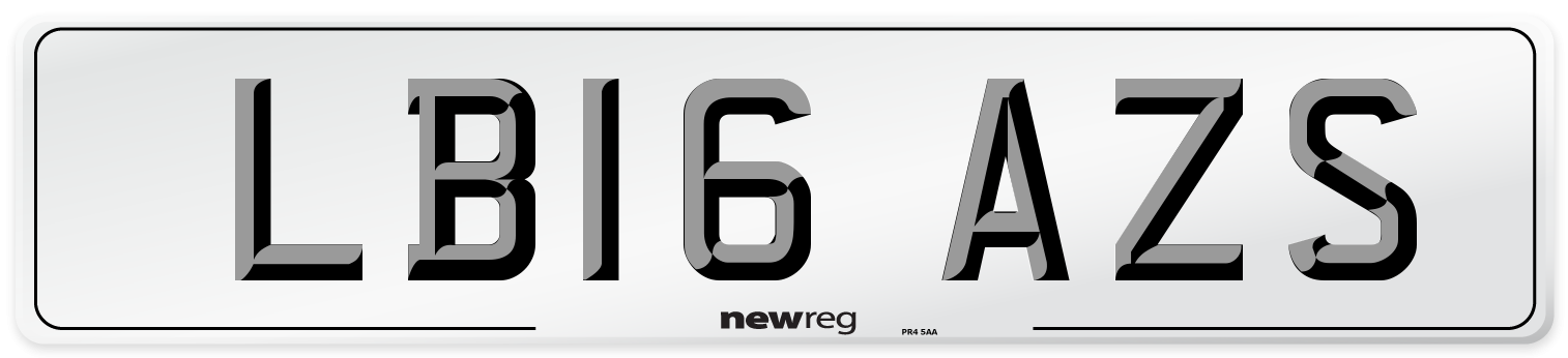 LB16 AZS Number Plate from New Reg